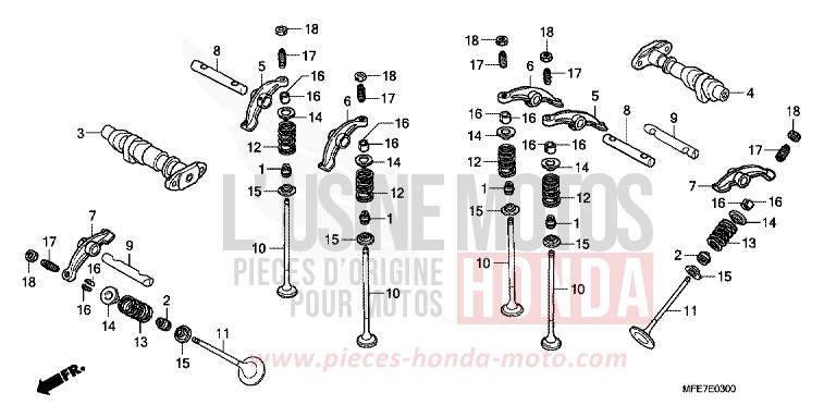 NOCKENWELLE/VENTIL von Shadow Aero GRAPHITE BLACK (NHB01B) von 2010
